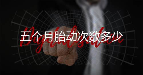 五个月胎动次数多少