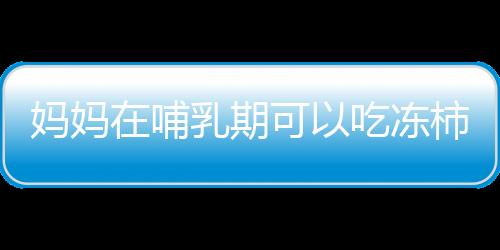 妈妈在哺乳期可以吃冻柿子吗